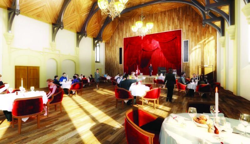 Architect's image of what Unity Hall might look like after refurbishment